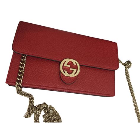 red gucci wallet on chain|Gucci wallet on chain sale.